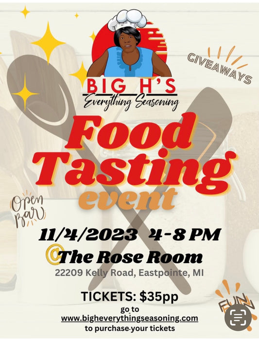 Food Tasting with Big H's Everything Seasoning